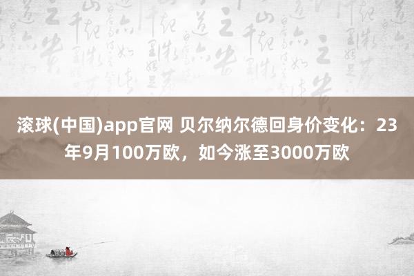 滚球(中国)app官网 贝尔纳尔德回身价变化：23年9月100万欧，如今涨至3000万欧