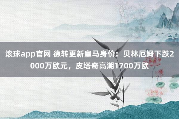 滚球app官网 德转更新皇马身价：贝林厄姆下跌2000万欧元，皮塔奇高潮1700万欧