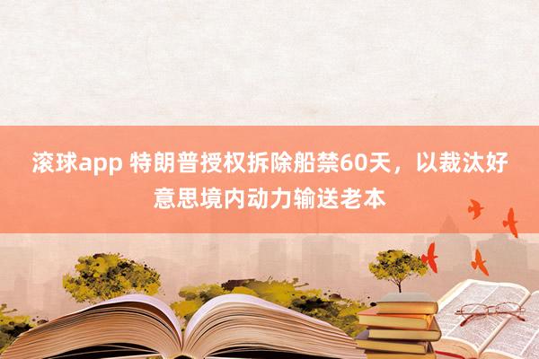 滚球app 特朗普授权拆除船禁60天，以裁汰好意思境内动力输送老本
