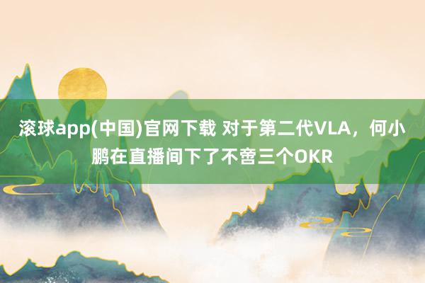 滚球app(中国)官网下载 对于第二代VLA，何小鹏在直播间下了不啻三个OKR