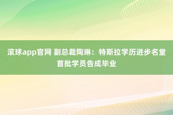 滚球app官网 副总裁陶琳：特斯拉学历进步名堂首批学员告成毕业