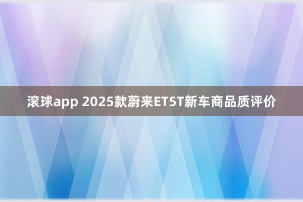 滚球app 2025款蔚来ET5T新车商品质评价
