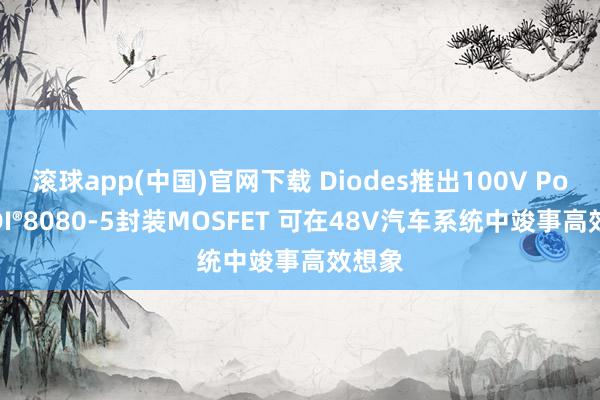 滚球app(中国)官网下载 Diodes推出100V PowerDI®8080-5封装MOSFET 可在48V汽车系统中竣事高效想象