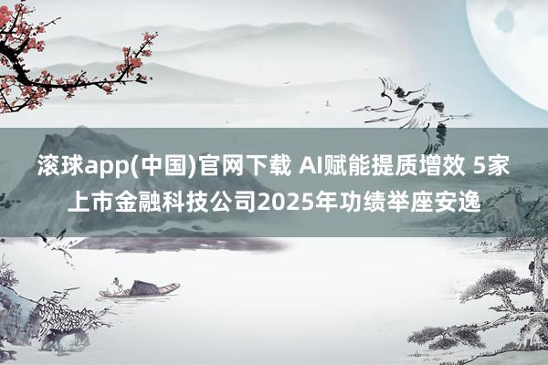 滚球app(中国)官网下载 AI赋能提质增效 5家上市金融科技公司2025年功绩举座安逸