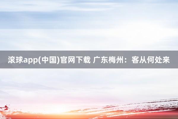 滚球app(中国)官网下载 广东梅州：客从何处来