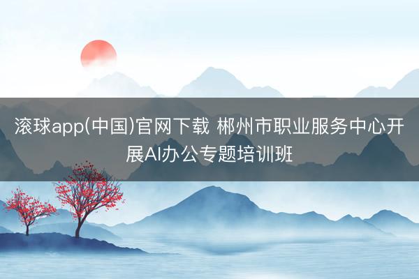滚球app(中国)官网下载 郴州市职业服务中心开展AI办公专题培训班