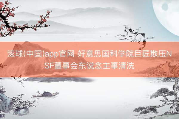 滚球(中国)app官网 好意思国科学院巨匠欺压NSF董事会东说念主事清洗