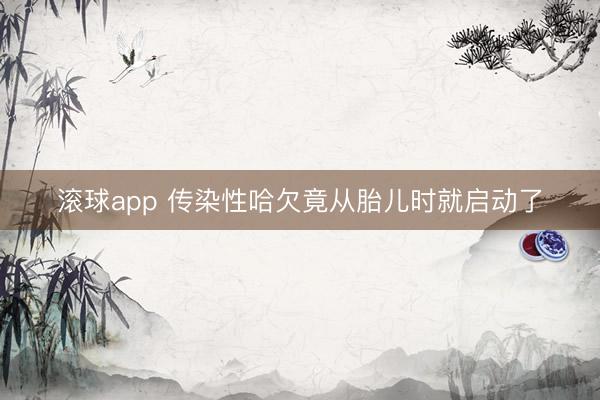 滚球app 传染性哈欠竟从胎儿时就启动了
