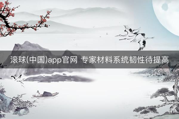 滚球(中国)app官网 专家材料系统韧性待提高