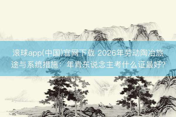 滚球app(中国)官网下载 2026年劳动陶冶旅途与系统措施：年青东说念主考什么证最好？