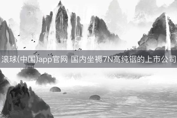 滚球(中国)app官网 国内坐褥7N高纯铟的上市公司