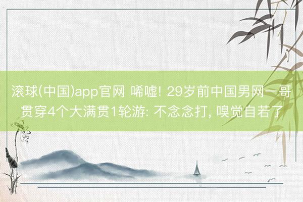滚球(中国)app官网 唏嘘! 29岁前中国男网一哥贯穿4个大满贯1轮游: 不念念打， 嗅觉自若了