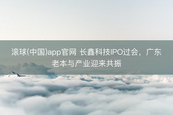 滚球(中国)app官网 长鑫科技IPO过会，广东老本与产业迎来共振