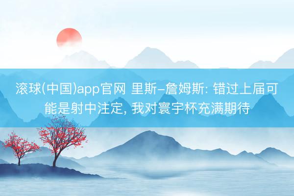 滚球(中国)app官网 里斯-詹姆斯: 错过上届可能是射中注定， 我对寰宇杯充满期待