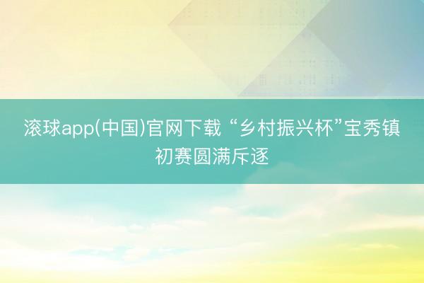 滚球app(中国)官网下载 “乡村振兴杯”宝秀镇初赛圆满斥逐