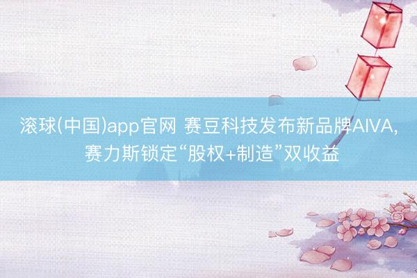 滚球(中国)app官网 赛豆科技发布新品牌AIVA， 赛力斯锁定“股权+制造”双收益
