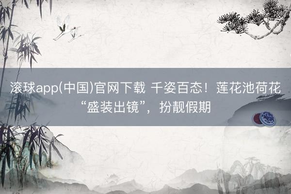 滚球app(中国)官网下载 千姿百态！莲花池荷花“盛装出镜”，扮靓假期
